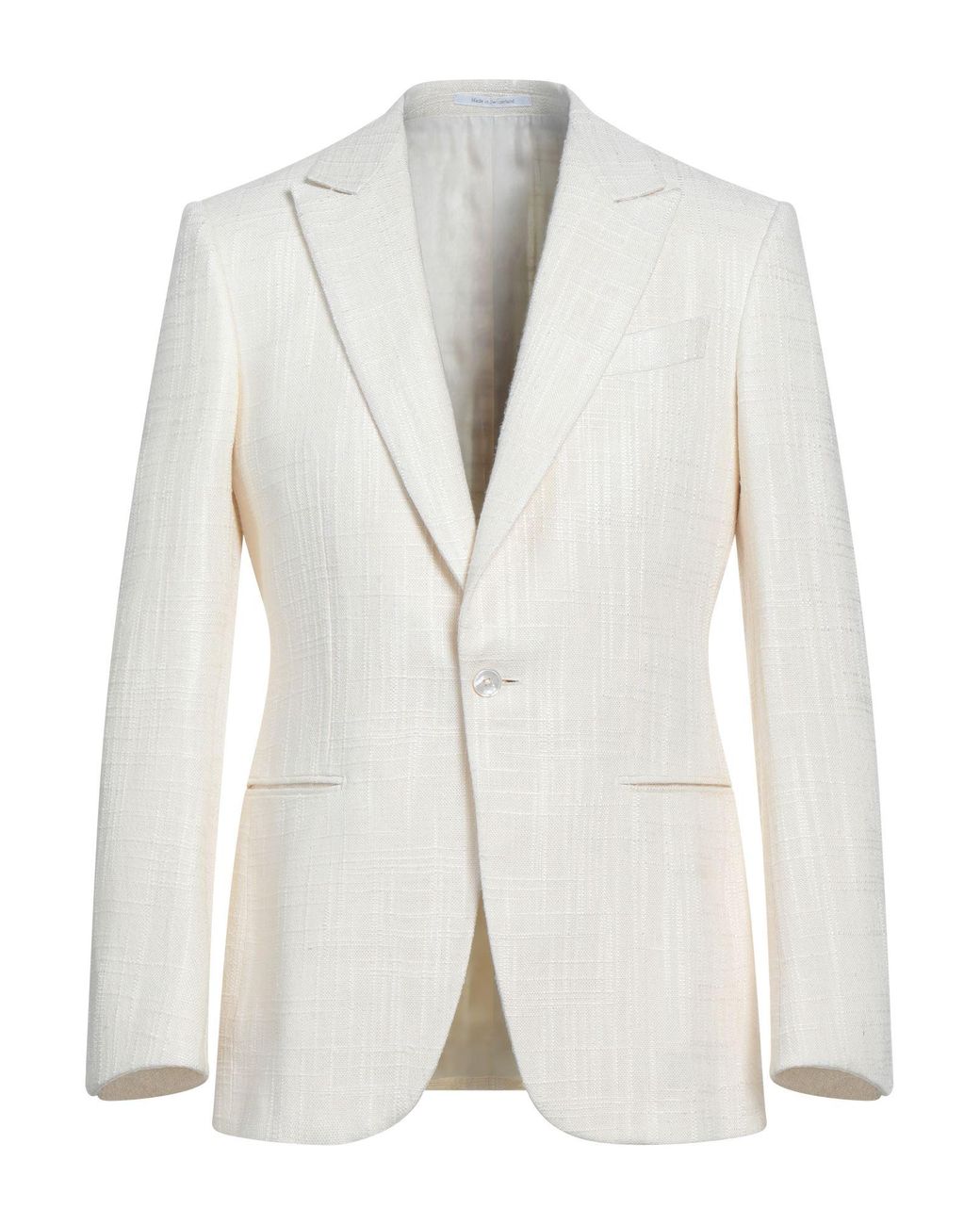 Zegna Suit Jacket in White for Men | Lyst