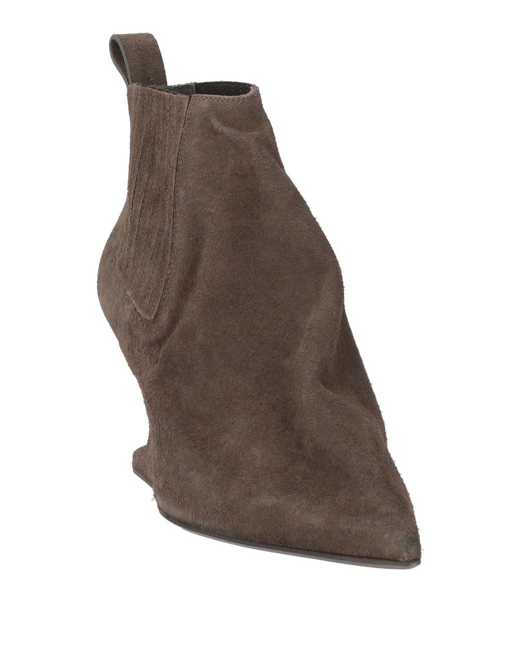 Rick Owens Brown Ankle Boots