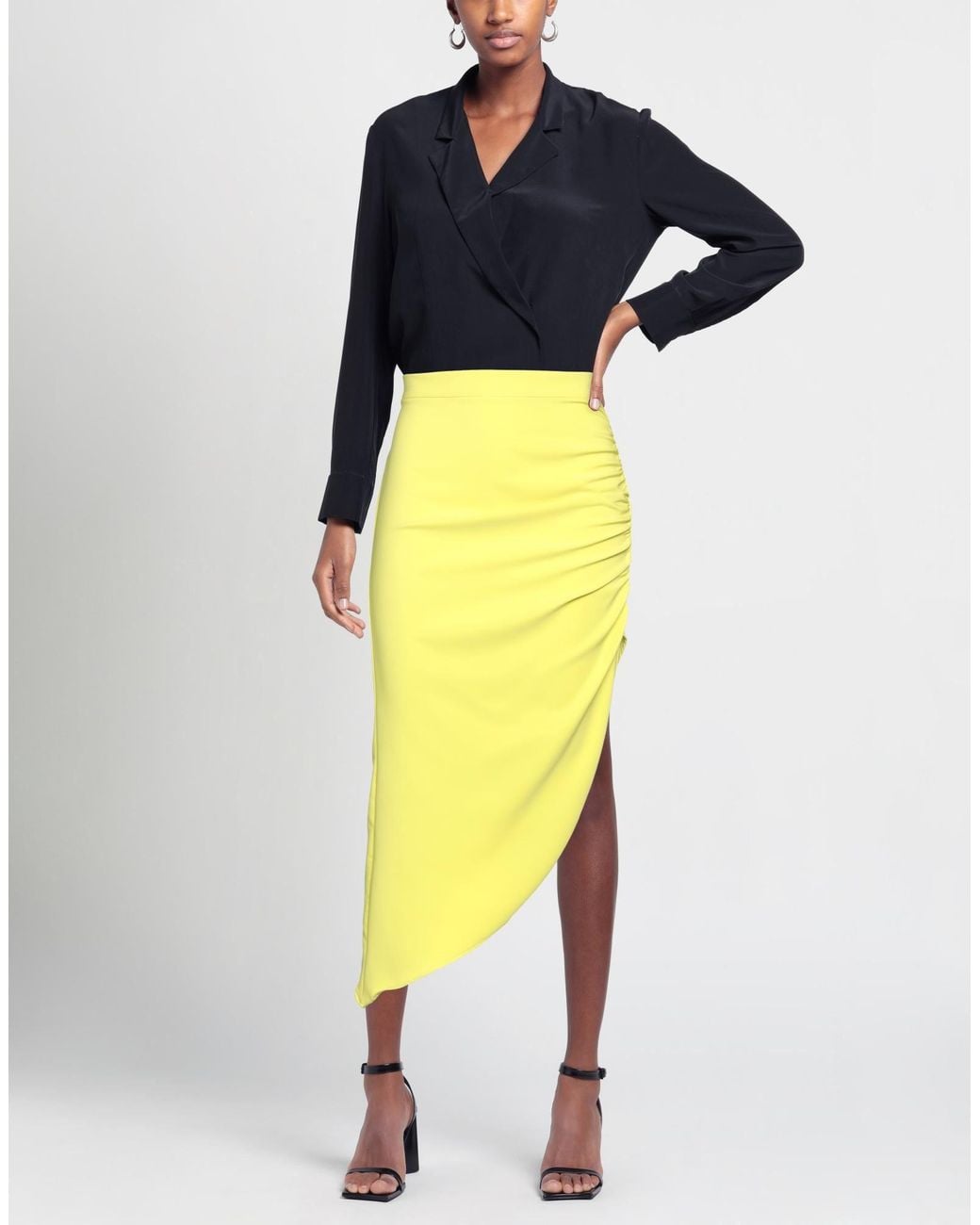 Pinko Yellow Maxi Skirt