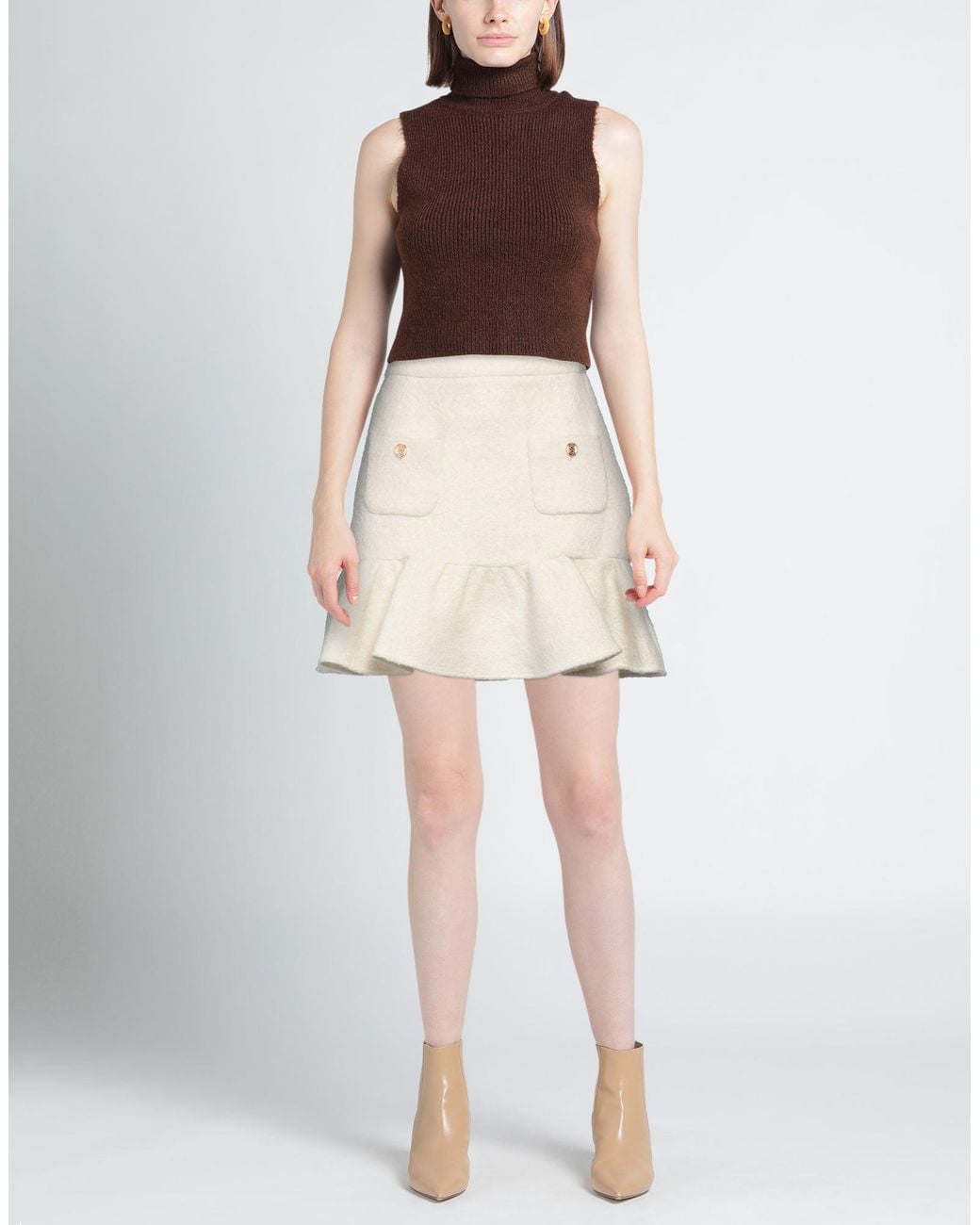 Sandro Natural Mini Skirt