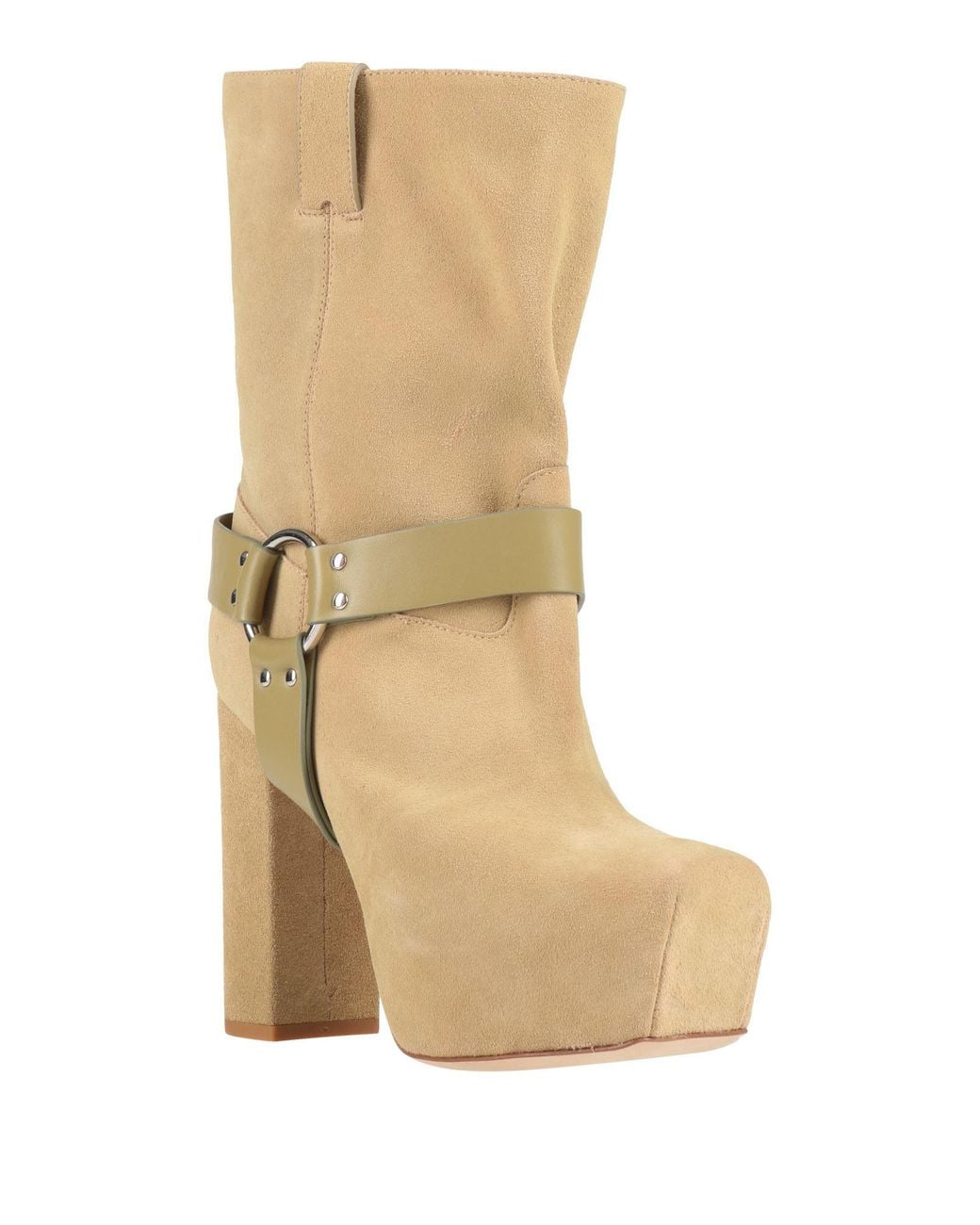 R13 Natural Light Ankle Boots Leather