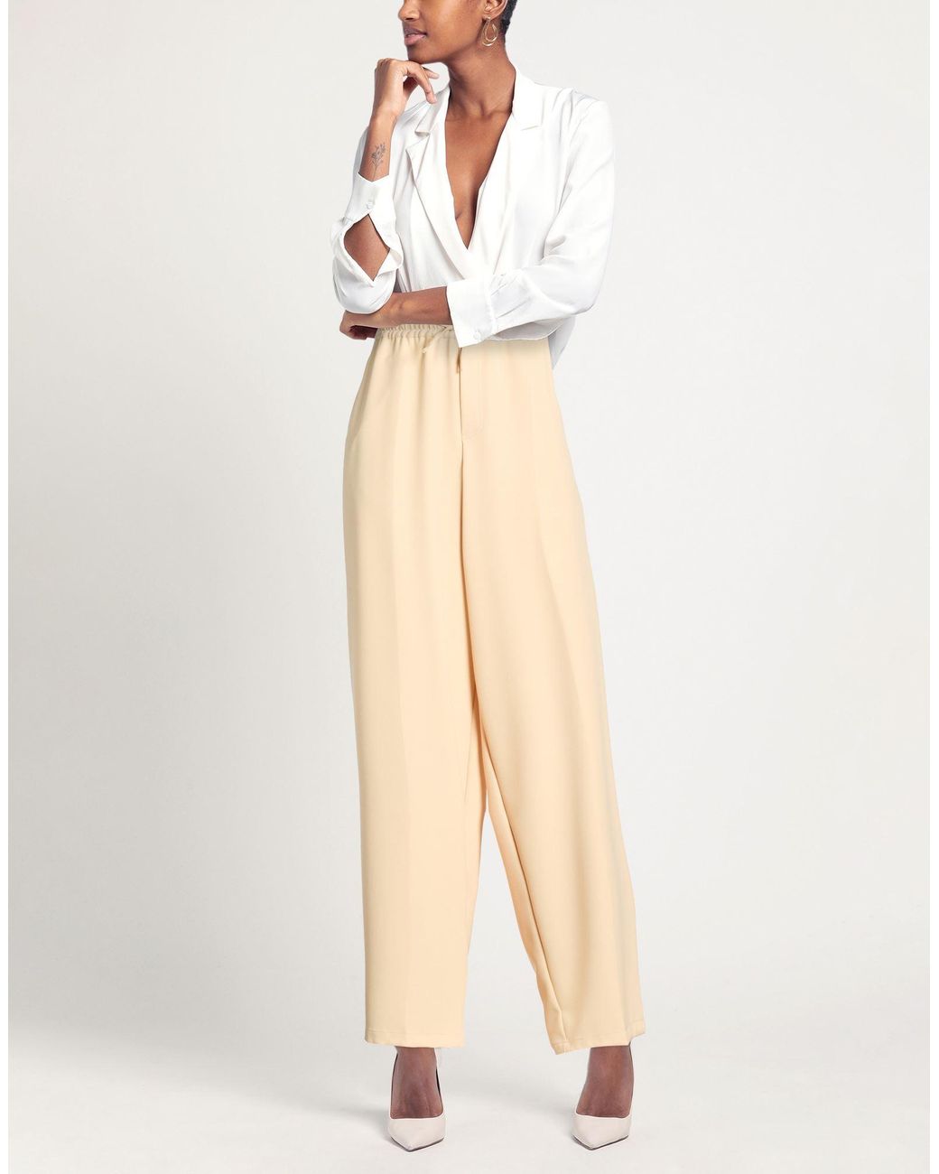 AME ANTWERP Natural Pastel Pants Polyester