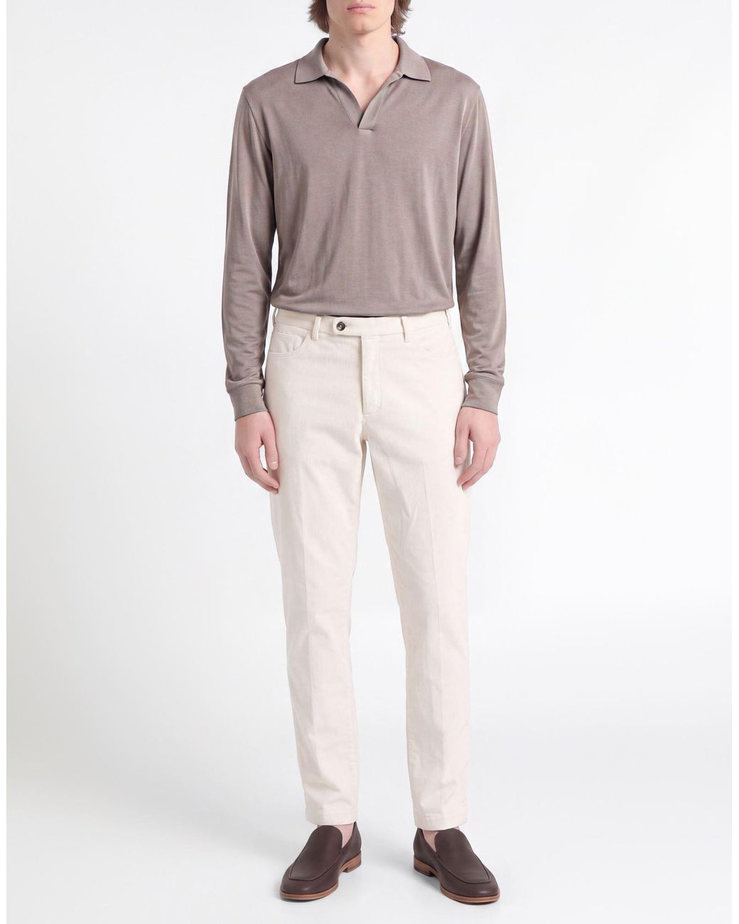 Michael Coal White Pants Cotton, Modal, Elastane for men
