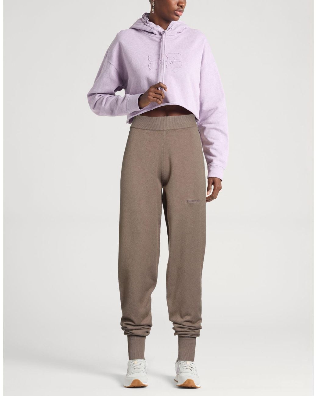 hinnominate Brown Pants Viscose, Polyester, Polyamide