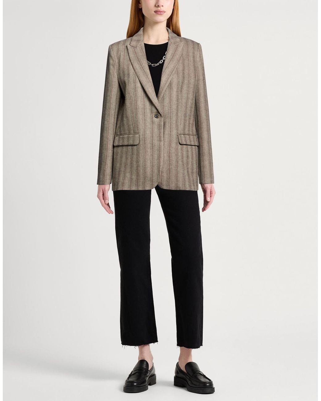 Ottod'Ame Brown Caring Taupe Blazer Virgin Wool, Viscose, Polyester, Elastane