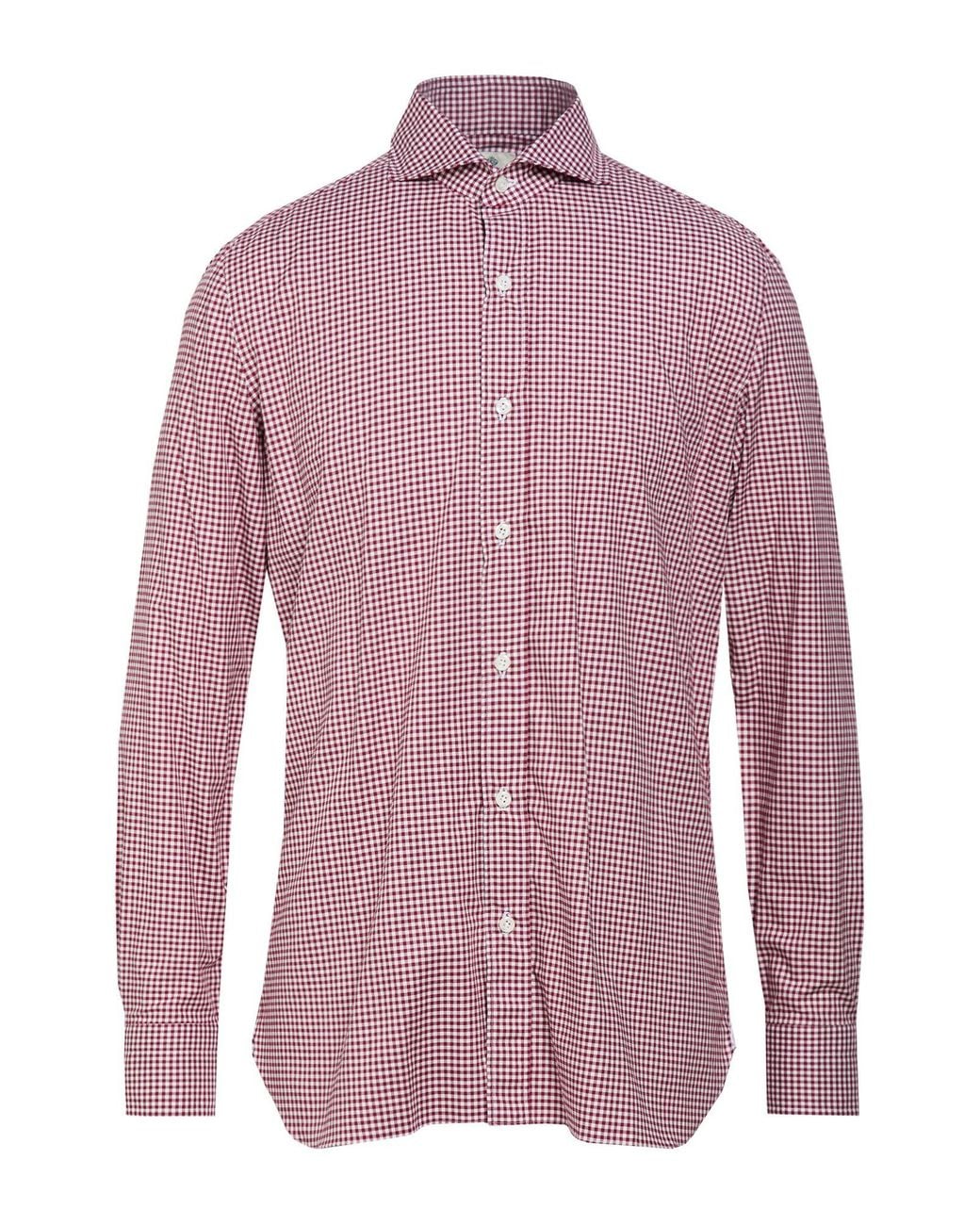 Luigi Borrelli Napoli Purple Shirt Cotton for men
