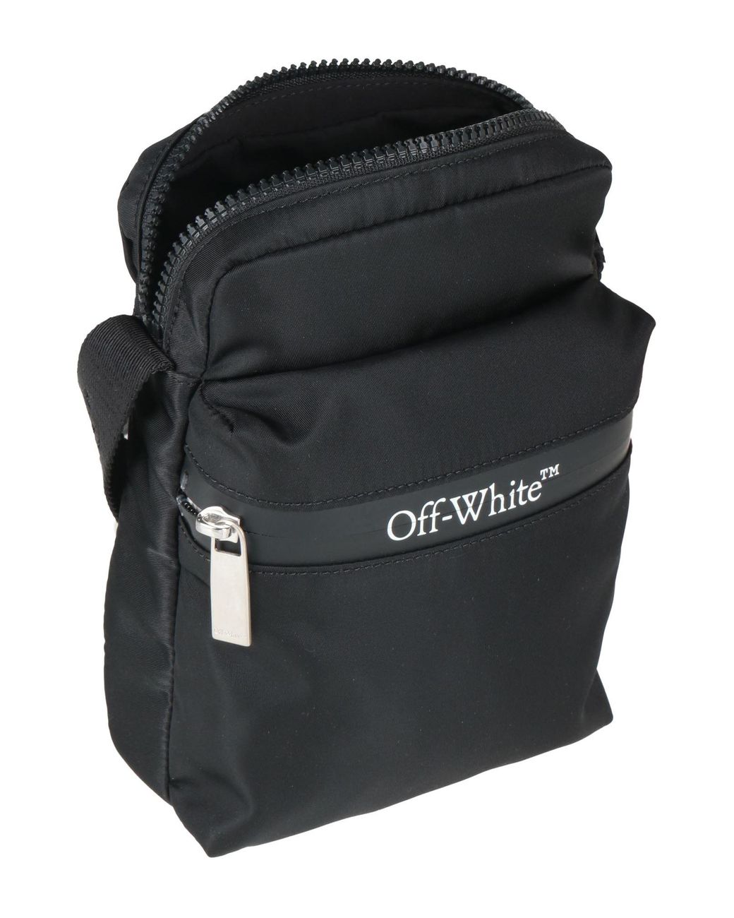 Off-White c/o Virgil Abloh Black Branded Polyester Cross-body Pouch for men