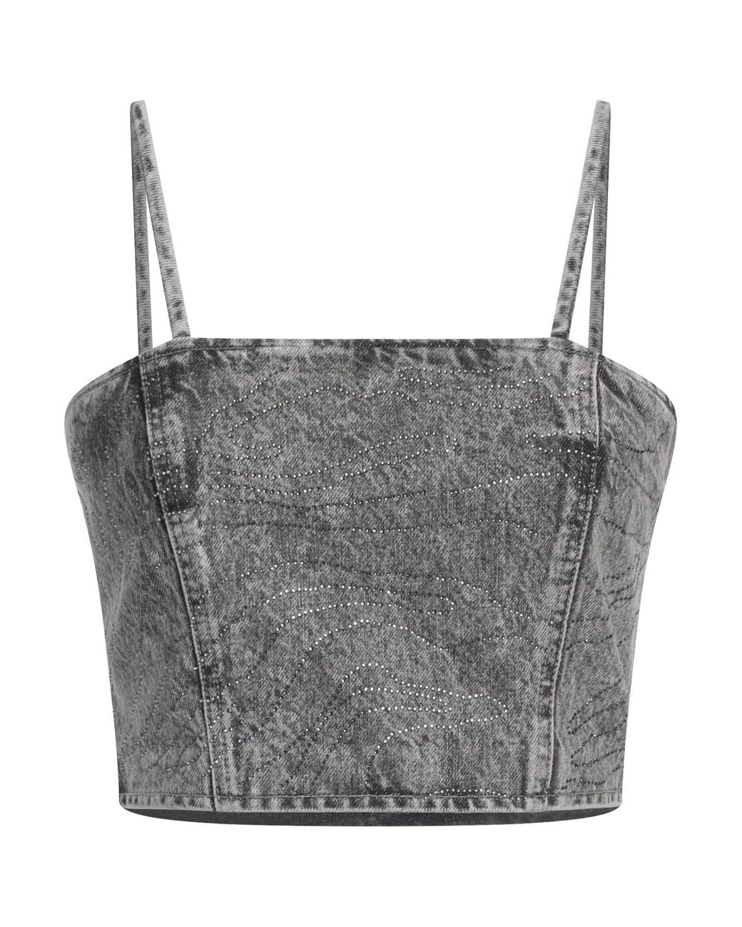 ROTATE BIRGER CHRISTENSEN Gray Top Cotton