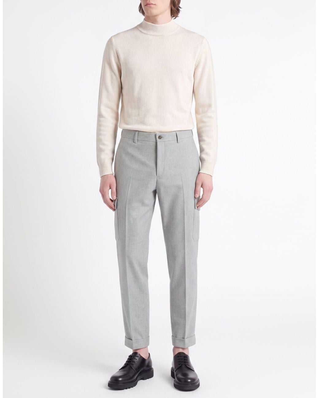 Barba Napoli Gray Pants Virgin Wool for men