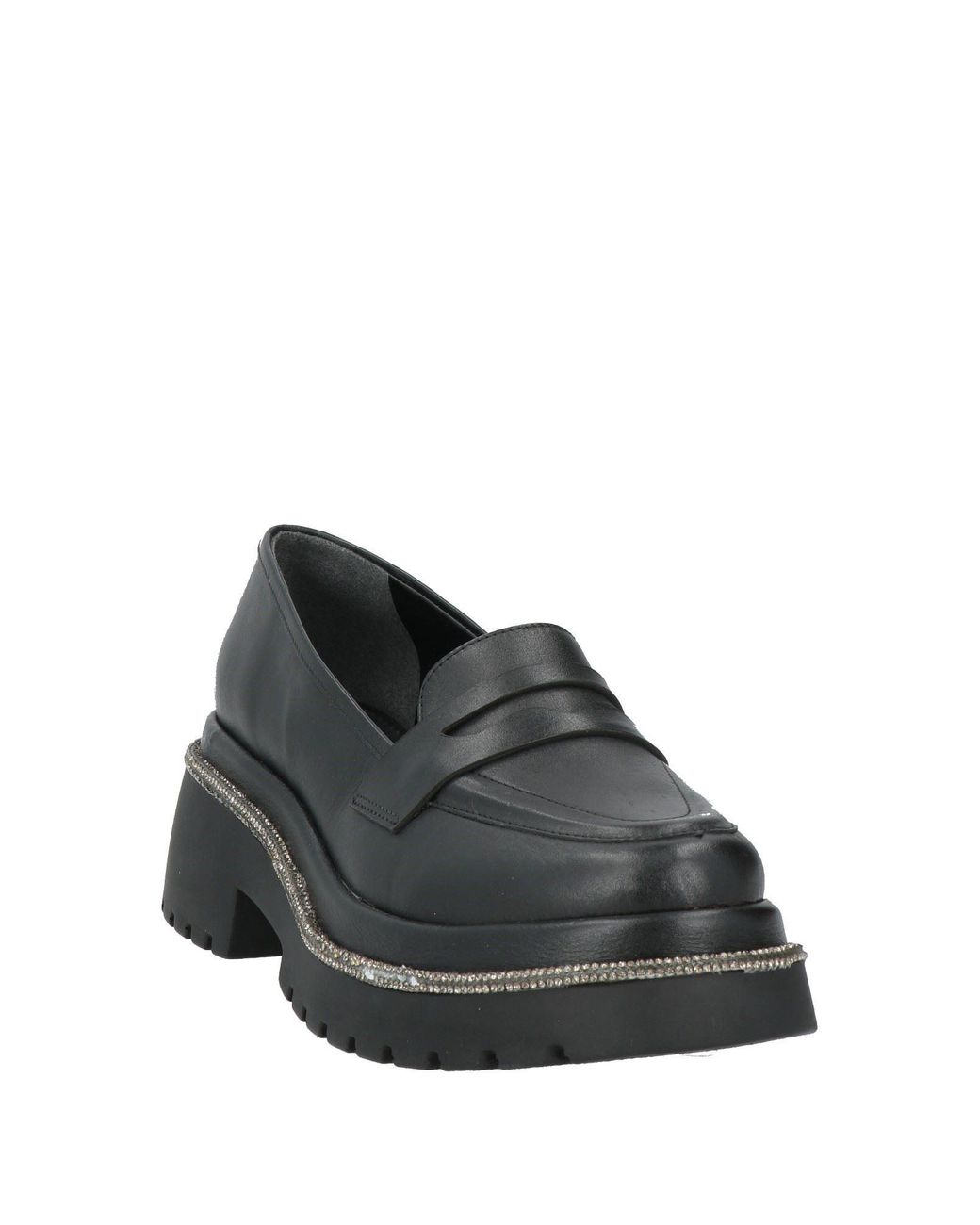 Miss Unique Black Loafers Leather