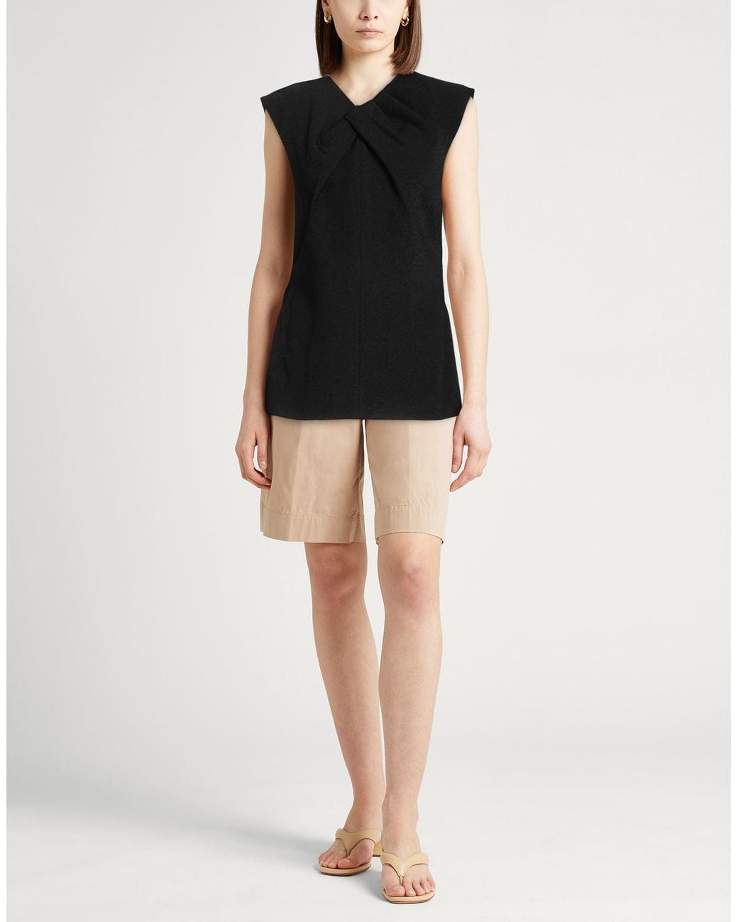 Jil Sander Black Top Viscose, Polyamide, Elastane