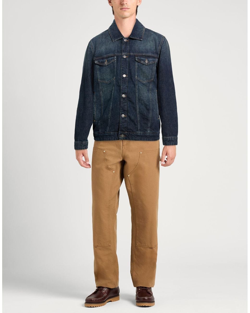 Dondup Blue Denim Outerwear for men