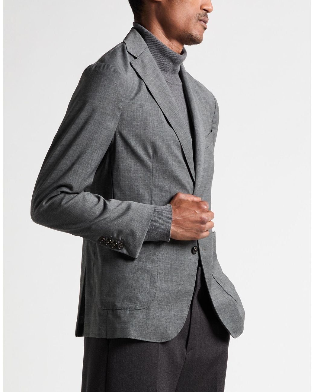 Brooksfield Gray Blazer Polyester, Wool, Elastane for men