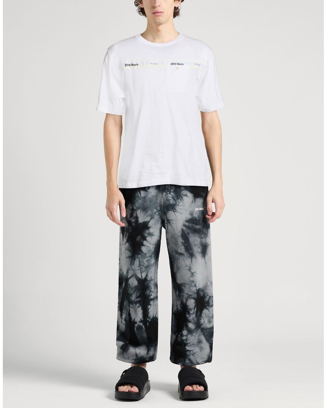 Palm Angels White T-Shirt Cotton for men