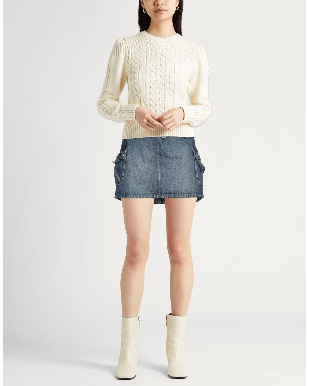 Coperni Blue Denim Skirt Cotton