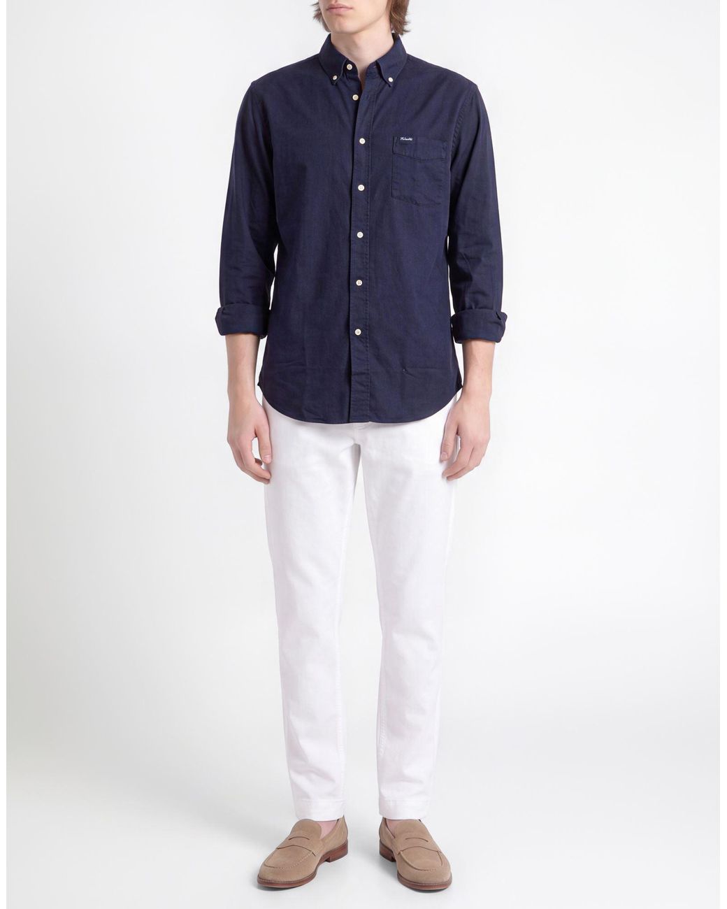 Façonnable Blue Midnight Shirt Cotton for men