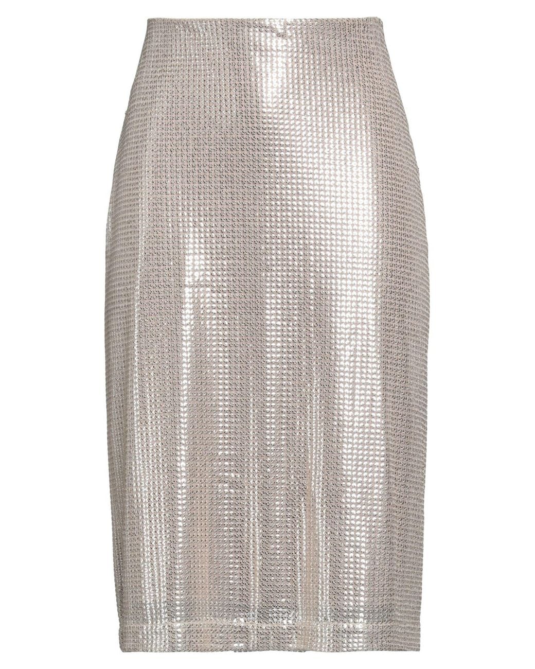 SEVENTY VENEZIA White Midi Skirt Polyester