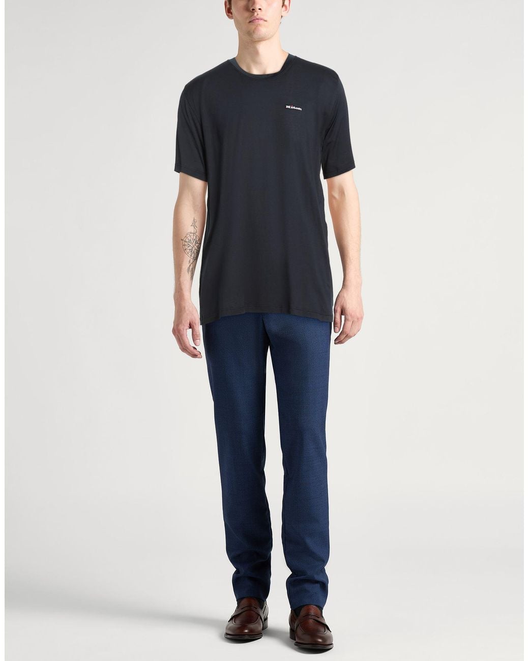 Kiton Black T-Shirt for men