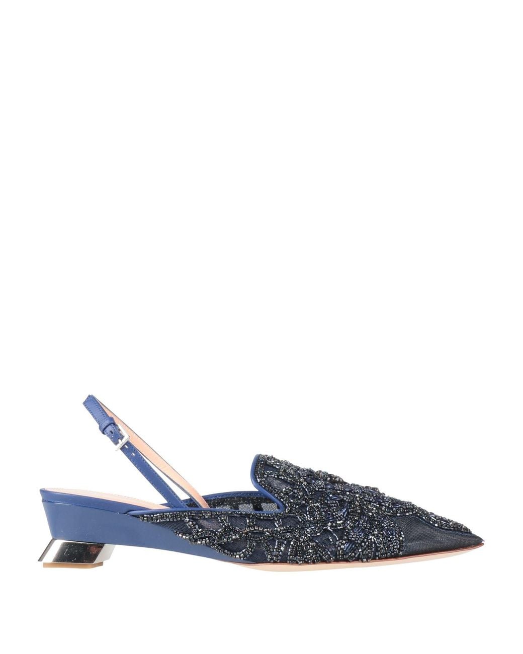 Alberta Ferretti Blue Pumps Textile Fibers, Leather