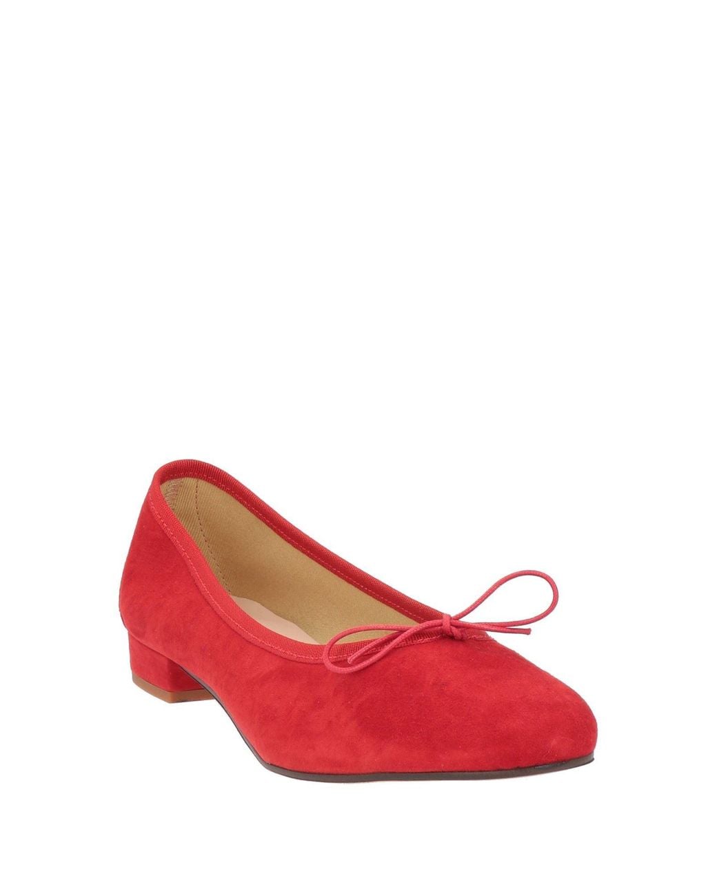 BALLERETTE Red Ballet Flats Leather