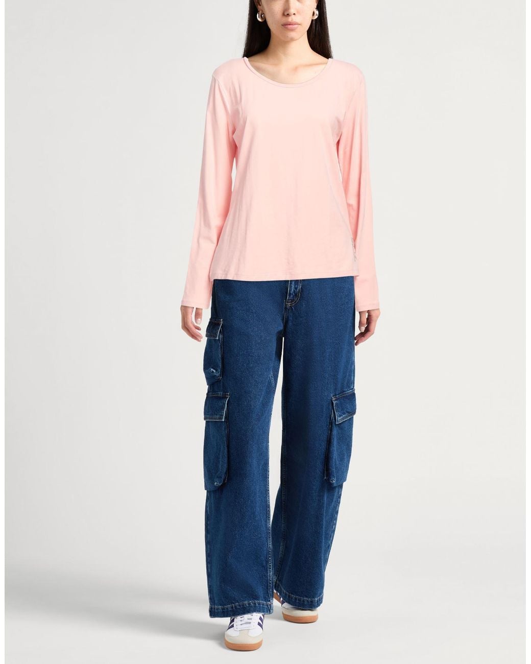 EA7 Pink Light T-Shirt Cotton, Elastane