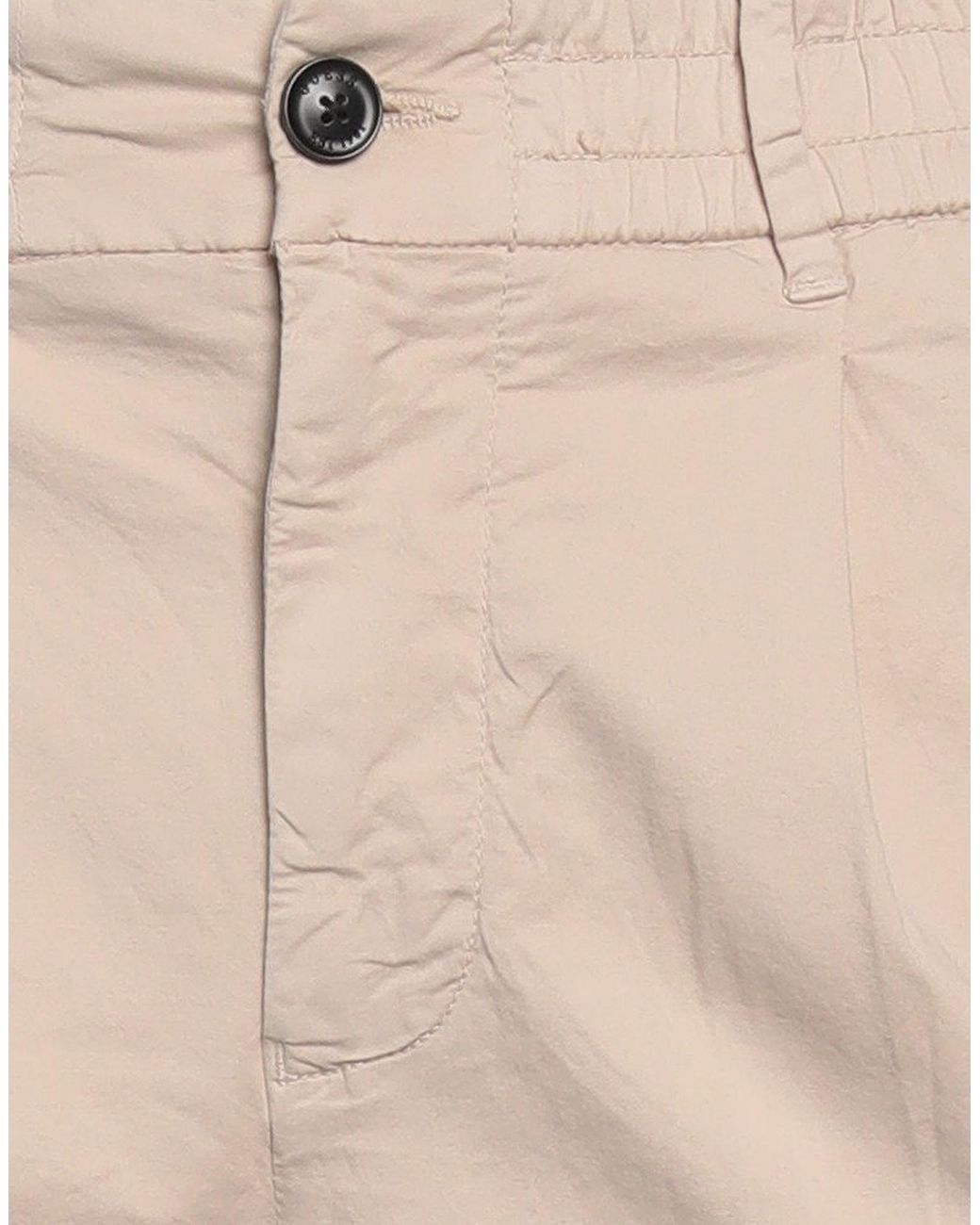 Guess Natural Ivory Pants Cotton, Elastane for men
