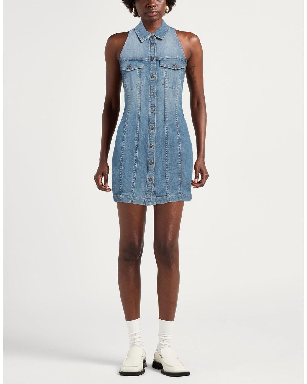 Dondup Blue Mini Dress