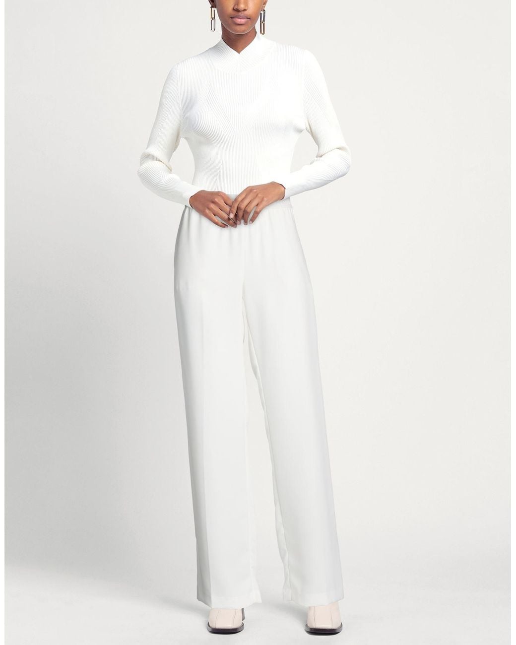ERMANNO FIRENZE White Pants Polyester