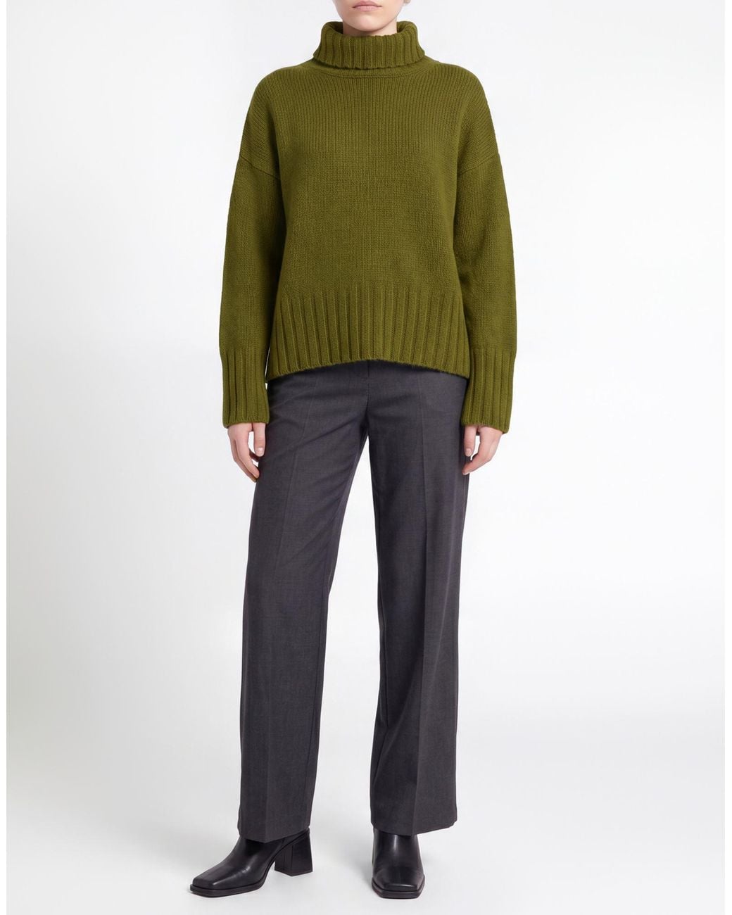 Aragona Green Turtleneck
