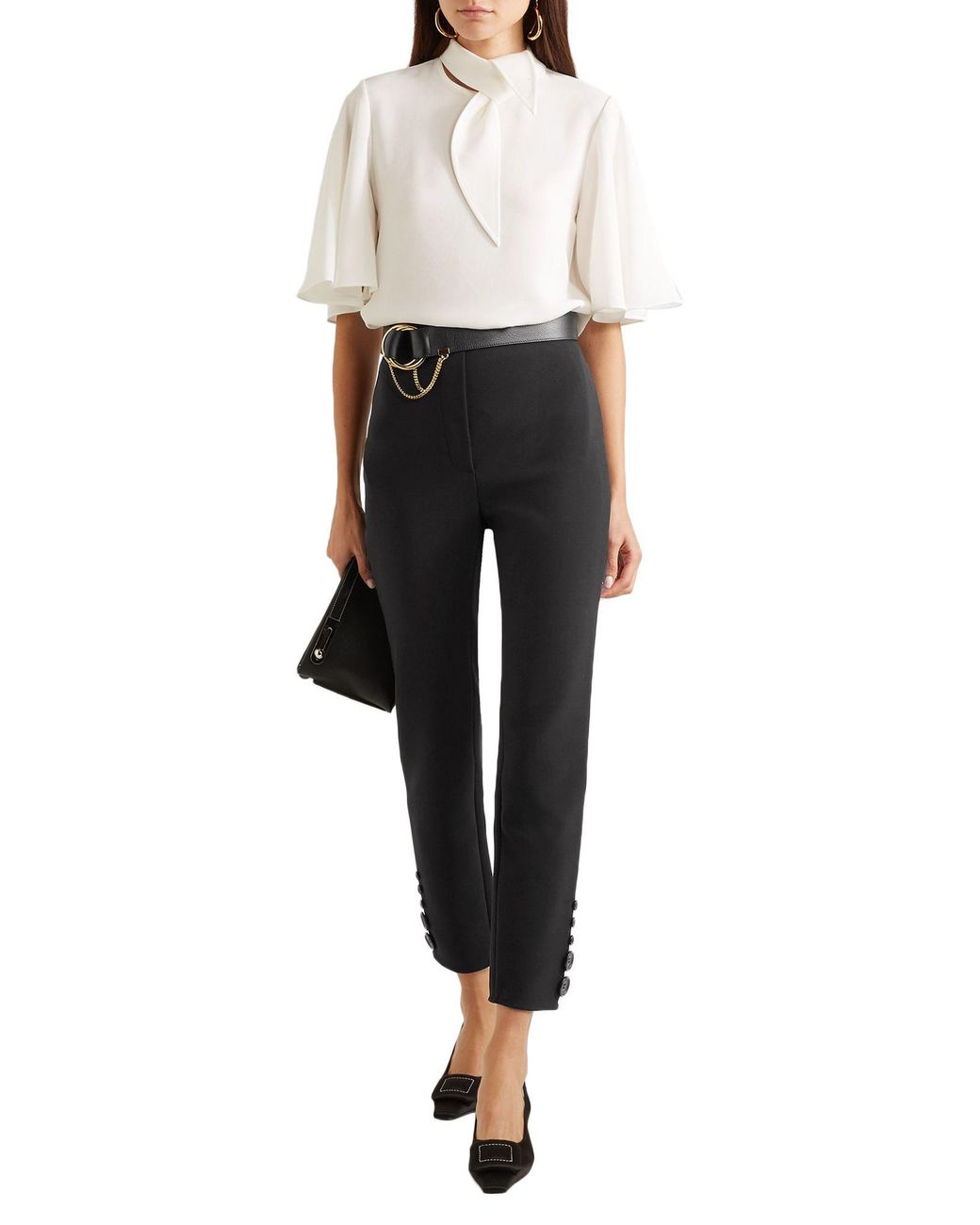Ellery Black Pants Polyester, Polyurethane