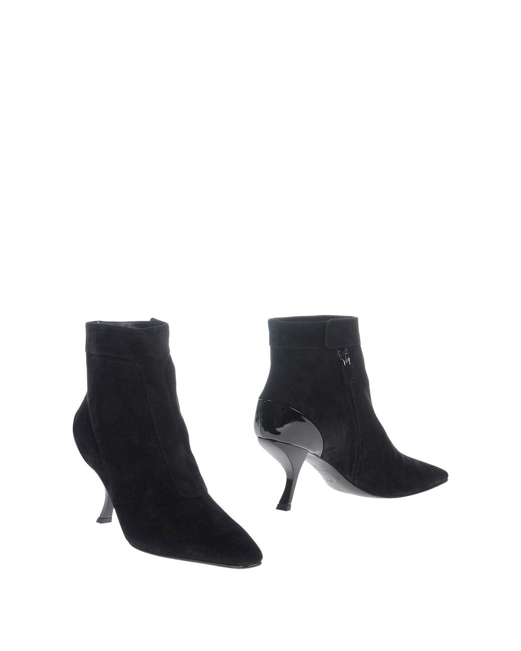 Roger Vivier Leather Ankle Boots in Black - Lyst