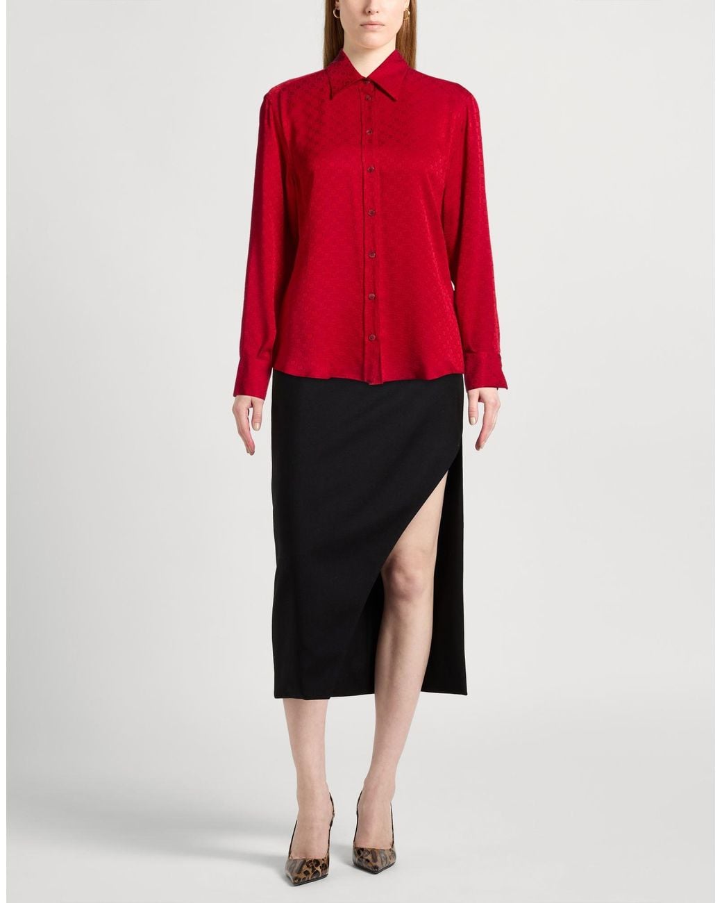 Dolce & Gabbana Red Shirt Silk