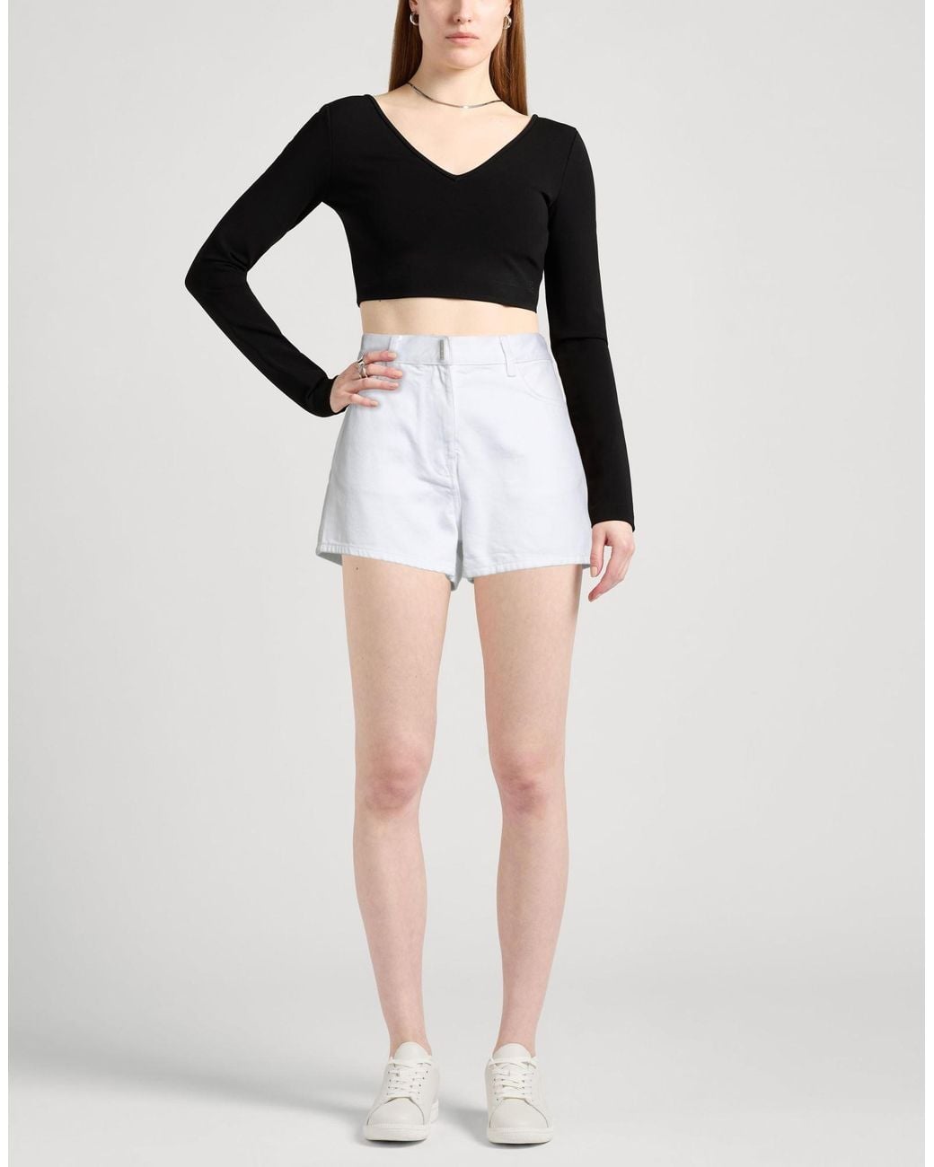 Givenchy White Shorts & Bermuda Shorts Cotton, Polyester
