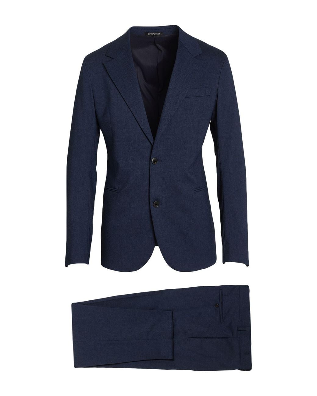 Emporio Armani Blue Suit Virgin Wool, Viscose, Polyester, Elastane for men