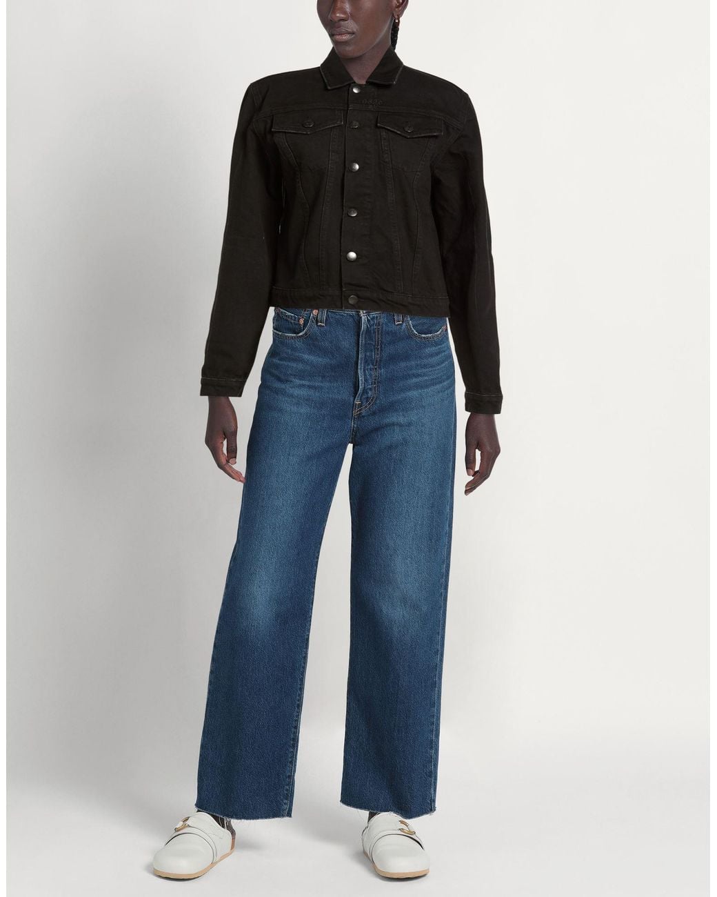 032c Black Denim Outerwear Organic Cotton
