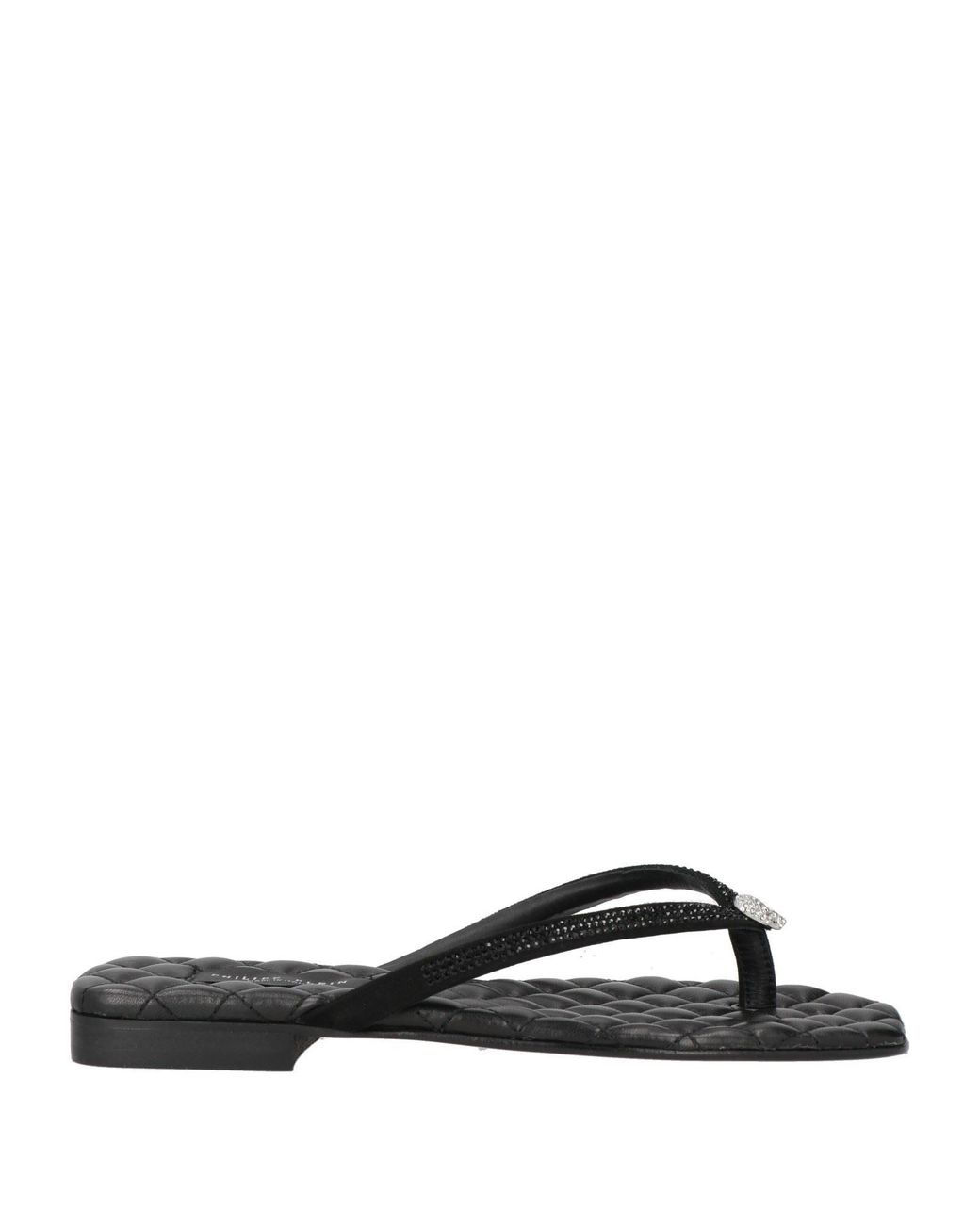 Philipp Plein Black Thong Sandal