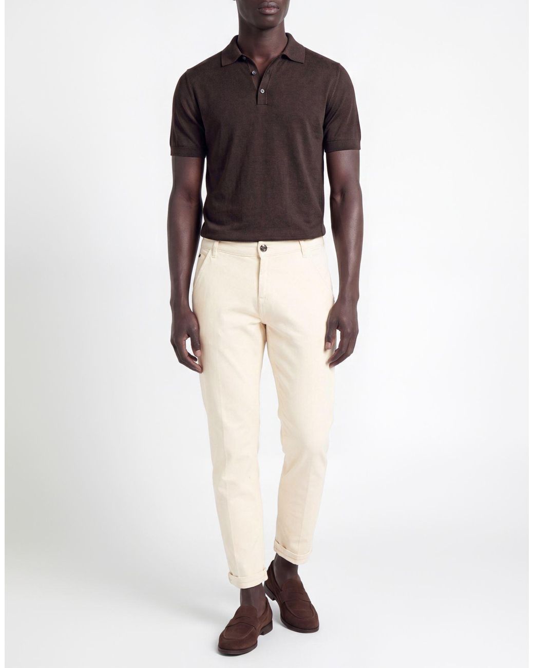 PT Torino Natural Cream Jeans Cotton, Elastane for men