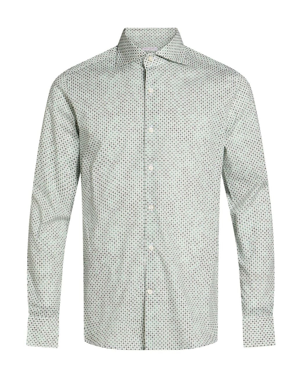 Ghirardelli Gray Shirt Cotton, Elastane for men