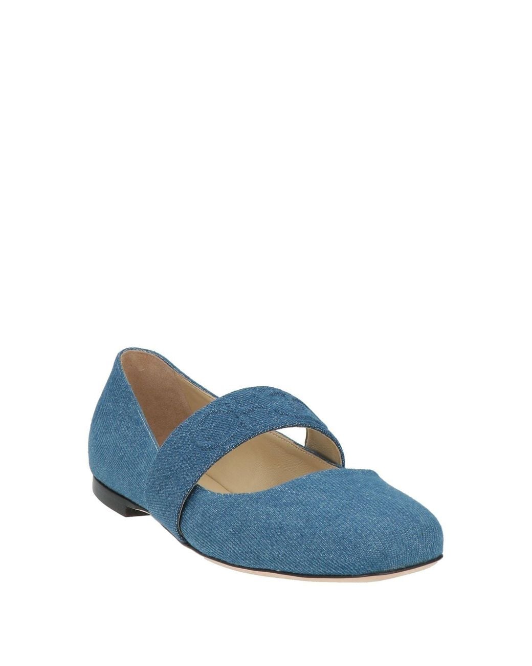 Jimmy Choo Blue Ballet Flats