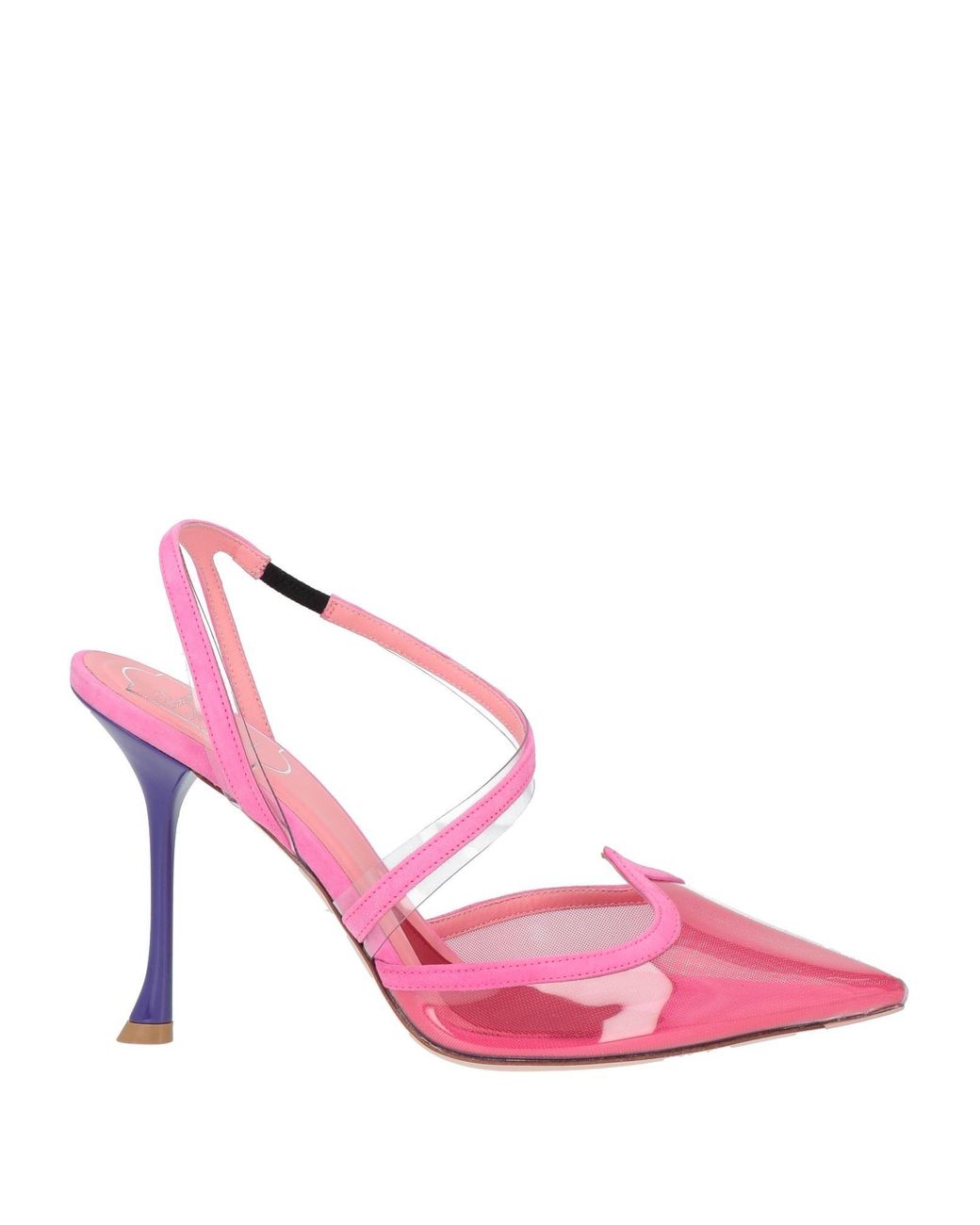 Roger Vivier Pink Pumps Leather, Textile Fibers, Pvc
