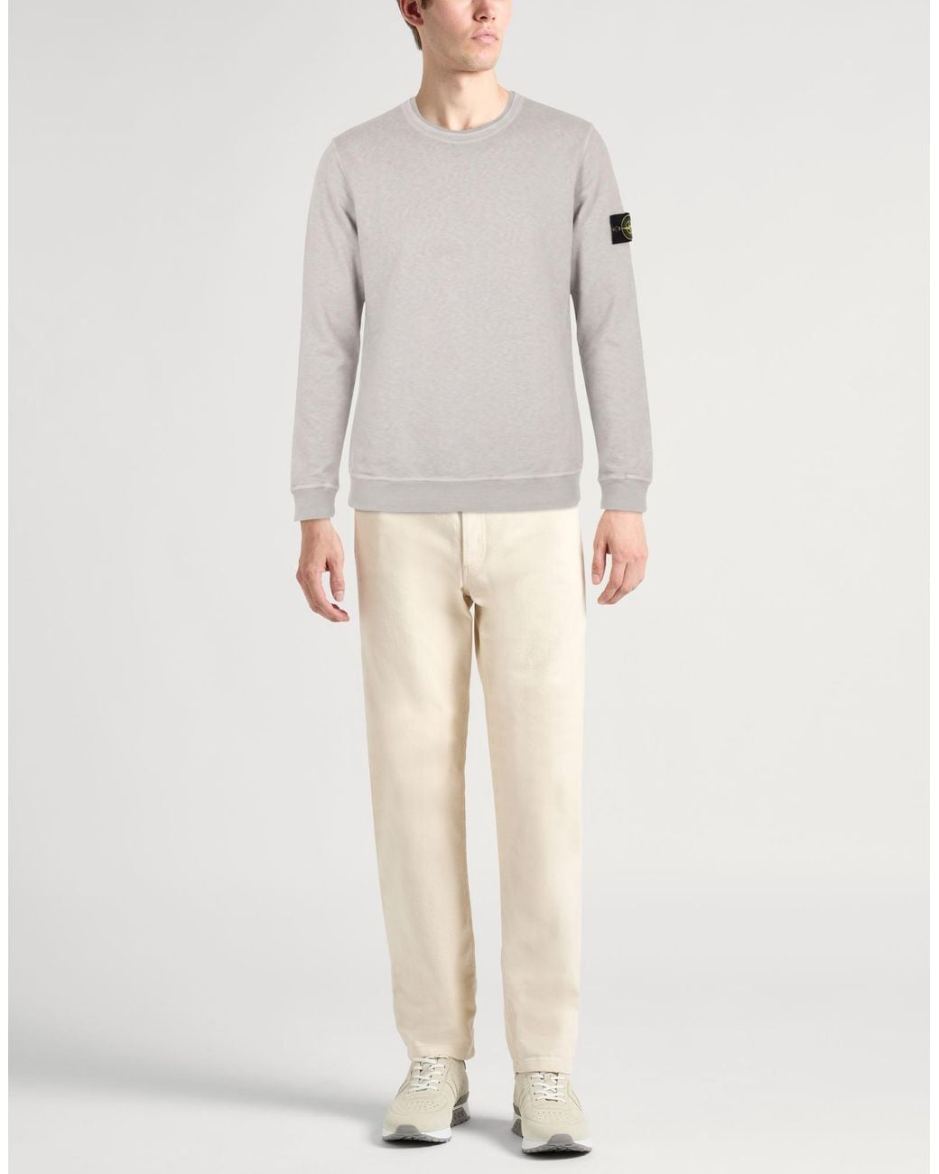 Stone Island White Sweatshirt for men