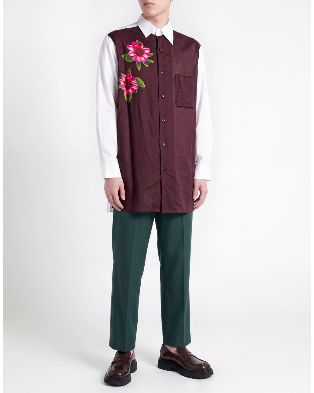 Y's for men Purple Shirt Linen for men