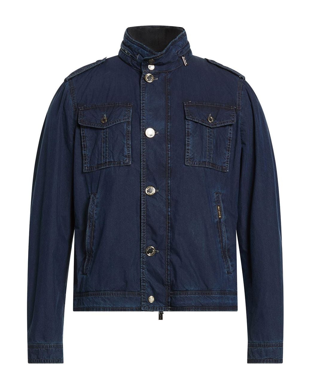 Moorer Blue Jacket Cotton, Polyamide for men