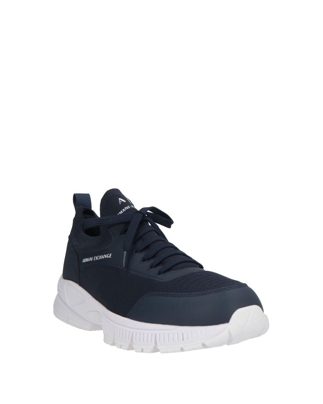 ARMANI EXCHANGE Blue Sneakers Polyester, Polyurethane for men