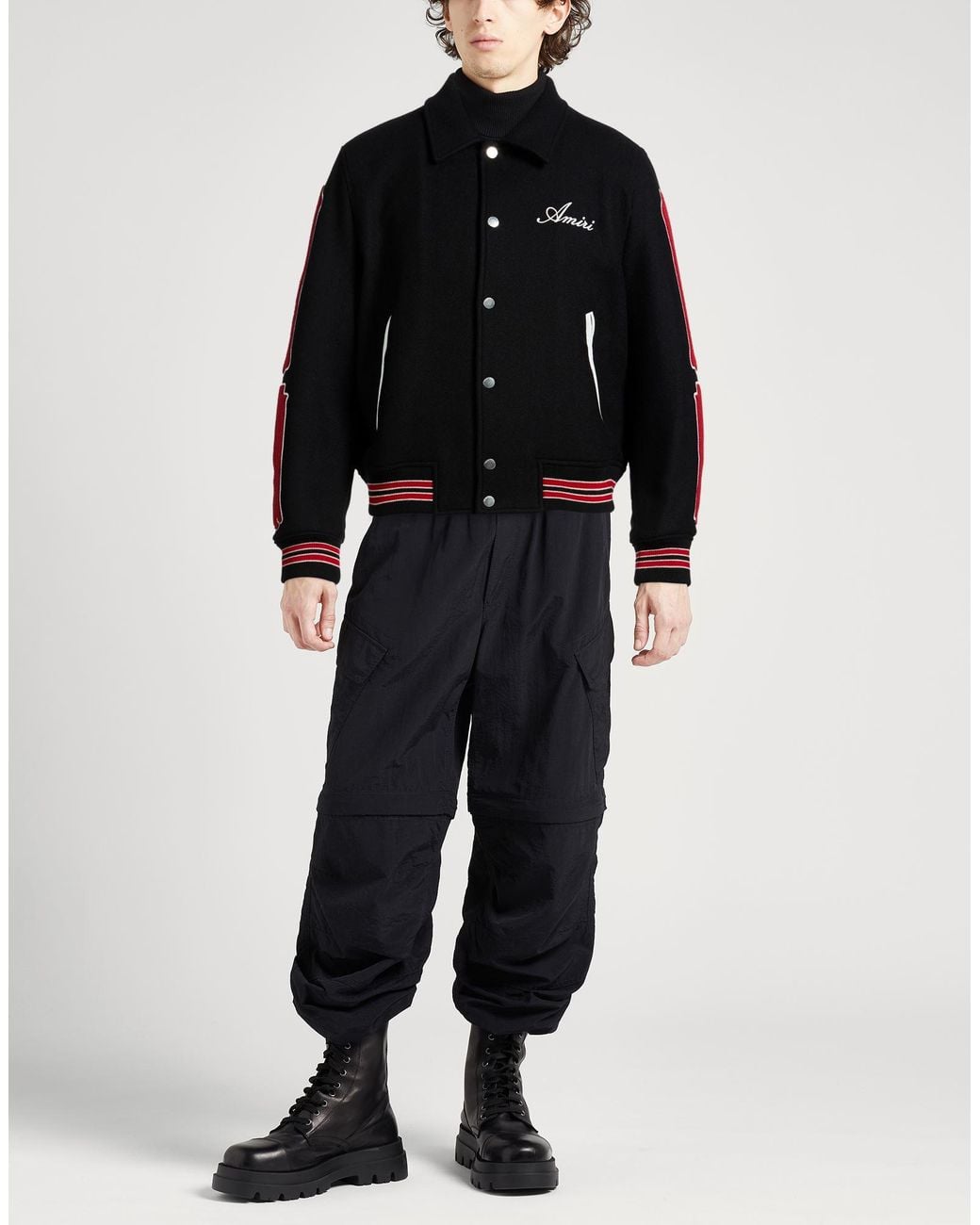 Amiri Black Jacket Virgin Wool, Polyamide for men