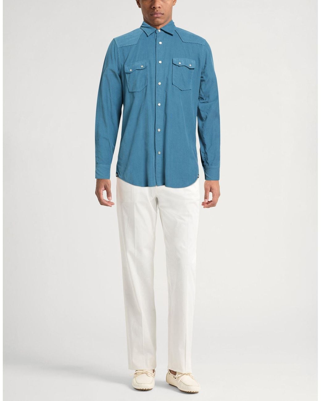 Lardini Blue Shirt Cotton for men