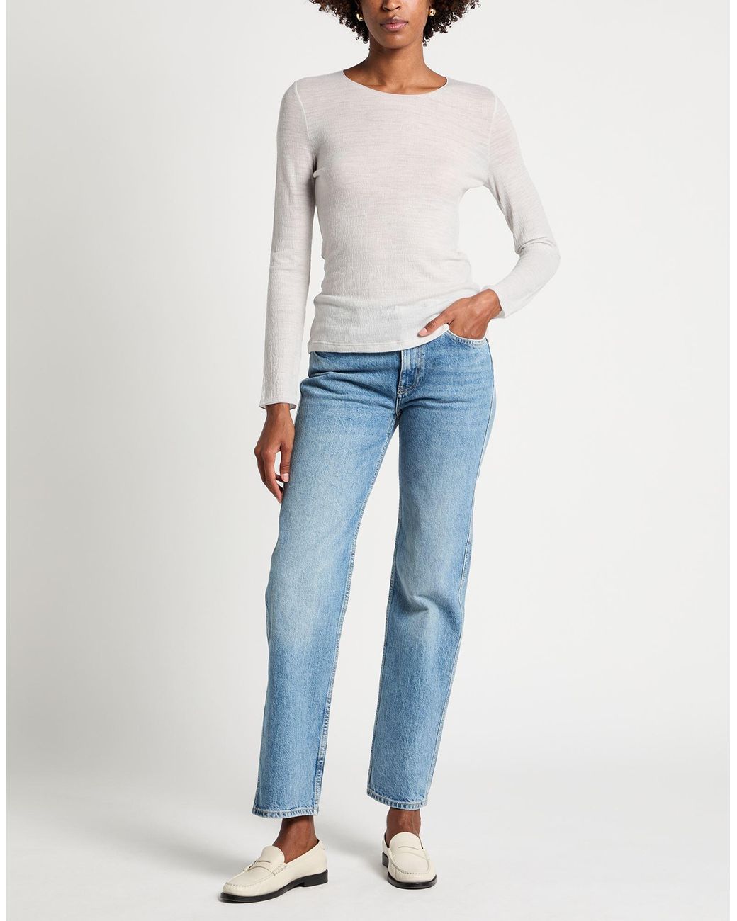 Emporio Armani White T-Shirt Wool, Polyamide