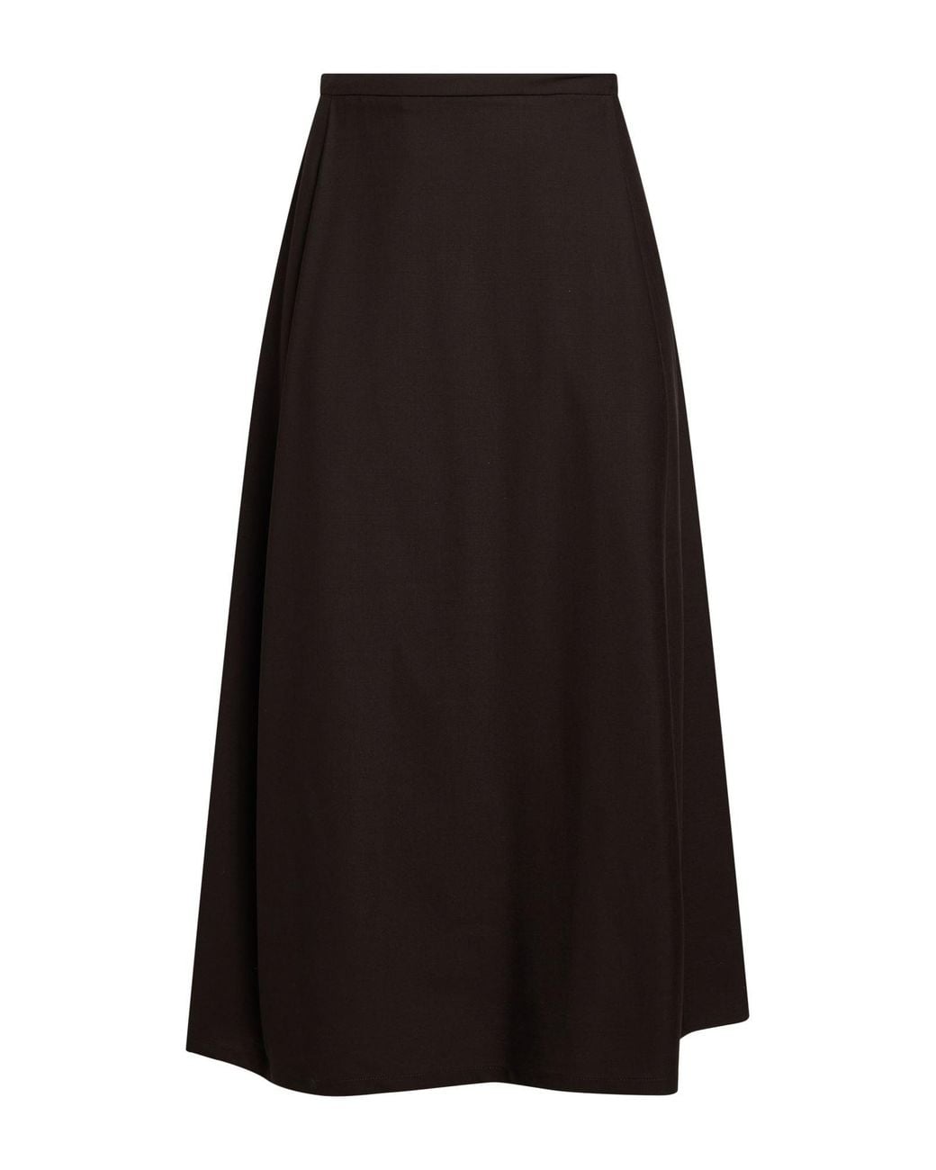 Fabiana Filippi Black Midi Skirt Merino Wool, Polyamide, Elastane