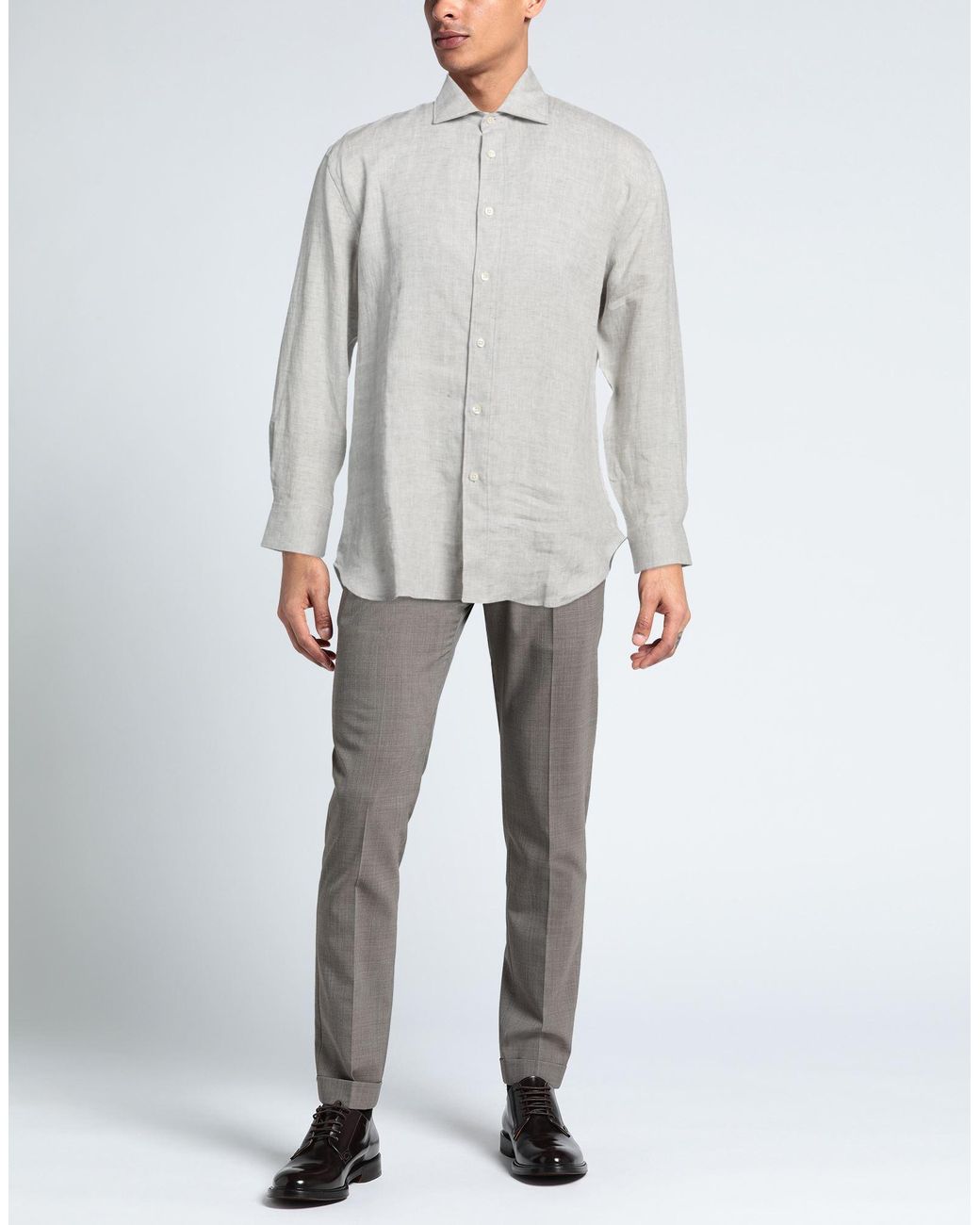 120% Lino White Shirt for men