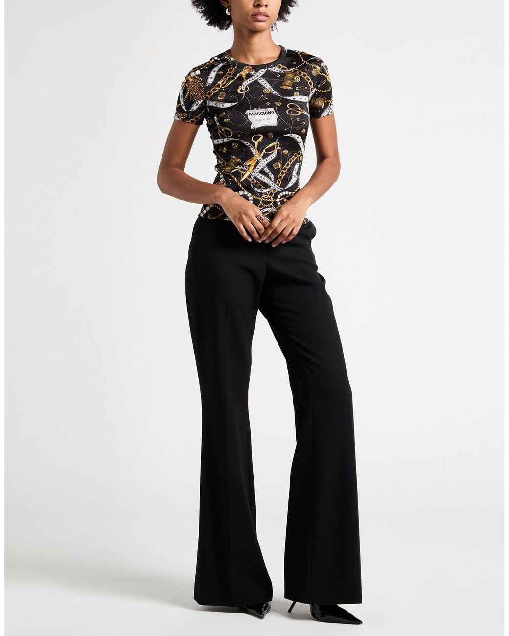 Moschino Black T-Shirt Viscose